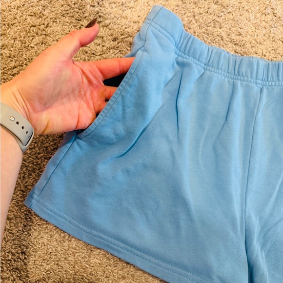 Fabletics Women's Athletic Shorts in Sky Blue - Picture 2 of 4
